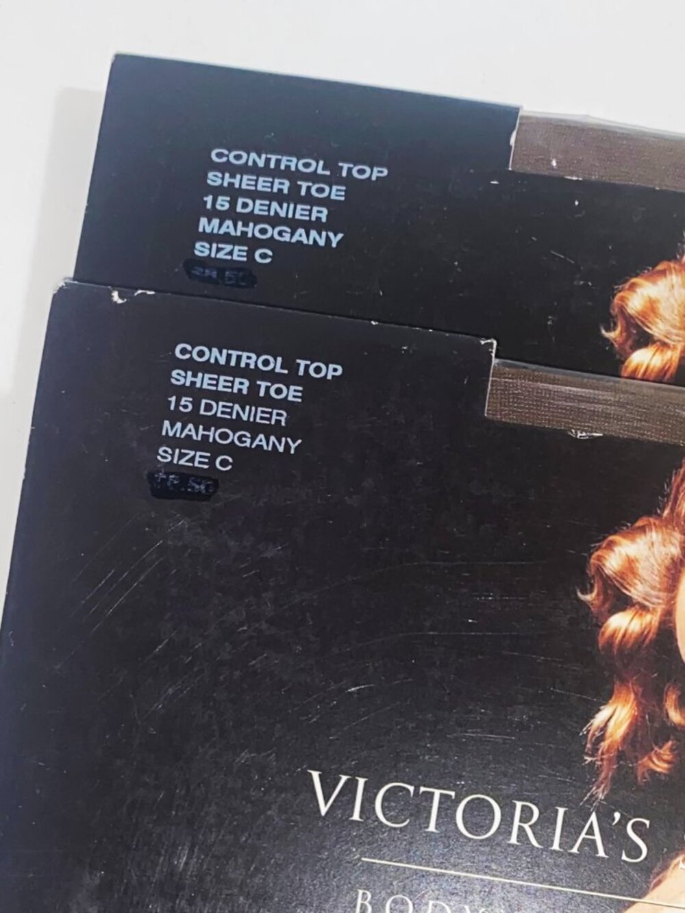 6 NEW VICTORIA'S SECRET PANTYHOSE - 2 BONE (CREAM) 2 BLACK & 2 MAHOGANY - Picture 2 of 6